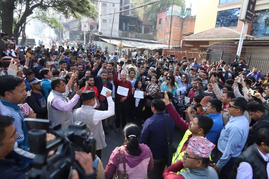 फोटो पत्रकार रजकप्रति श्रद्धाञ्जली, नेपाल पत्रकार महासङ्घ विरोधमा