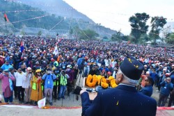 एमालेको झुलाघाट–चिवाभञ्ज्याङ यात्रा कोशी प्रदेश प्रवेश