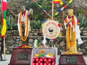 वरिष्ठ कलाकारद्वय जयनन्द लामा र इन्दिरा गोलेको शालिक अनावरण (फोटो फिचर)