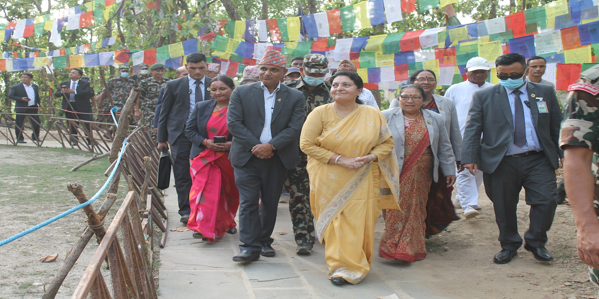 राष्ट्रपति भण्डारीद्वारा कांक्रेविहारको अवलोकन