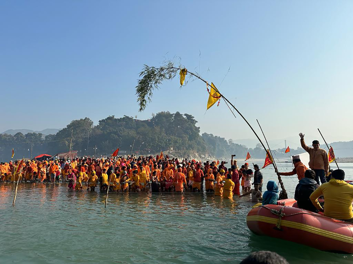 बेनीमा लिङ्गो गाडेर माघे सङ्क्रान्ति मेलाको शुभारम्भ