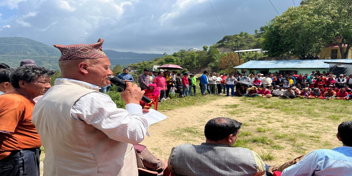 सिन्धुली गोलन्जोर ५ मा एमालेको चुनावी सभा सम्पन्न