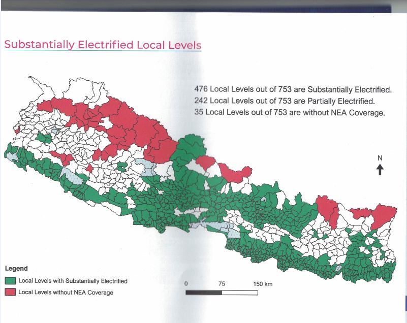 चार सय ४६ स्थानीय तहमा पूर्ण विद्युतीकरण